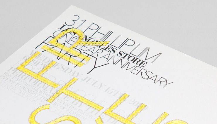3.1 Phillip Lim Invitation Design – LA Store Anniversary